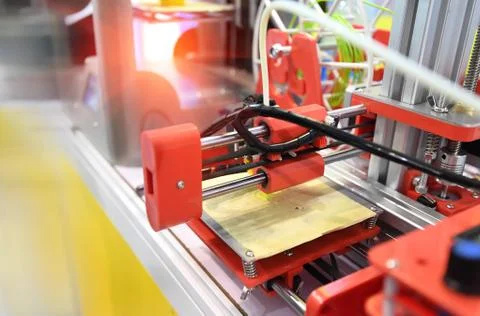 Three dimensional printing machine,3D printer. Stock Photos