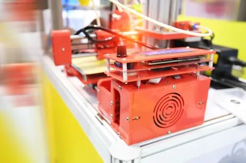 Three dimensional printing machine,3D printer. Stock Photos