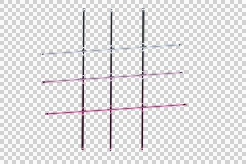 Three dimensional purple and black striped cube pattern transparent background イラスト素材