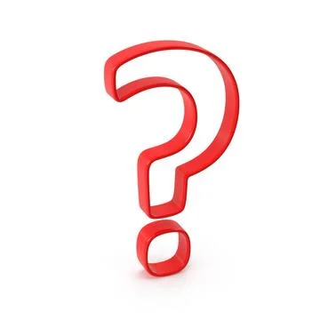 Three-Dimensional Red Question Mark Symbol Stock Illustration