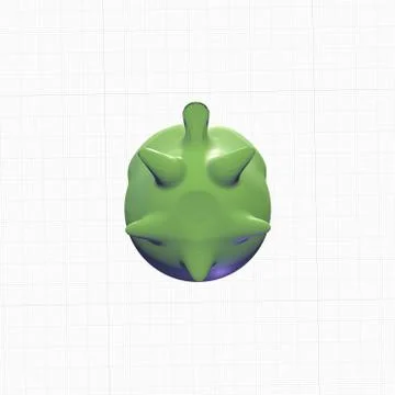 Three dimensional rendering work of bottom side of a tortoise Stock Illustration