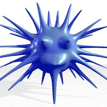 Three dimensional rendering work of Corona virus Stock Illustration