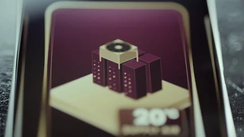 Three-Dimensional Server Facility Tile With Supply Air Temperature 4K Stock Footage 341358249