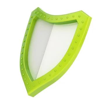 Three-dimensional shield symbol isolated 스톡 일러스트