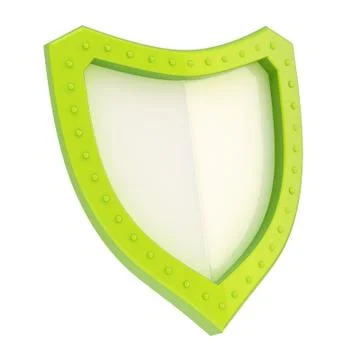 Three-dimensional shield symbol isolated 스톡 일러스트