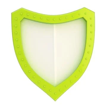 Three-dimensional shield symbol isolated イラスト素材