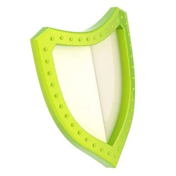 Three-dimensional shield symbol isolated イラスト素材