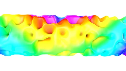 Three-dimensional smooth multi-colored deforming figure. abstract animation. 3d  Stock Footage 149072927