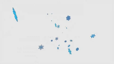 Three dimensional snow flakes Stock Footage 165531209
