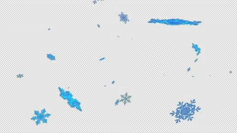 Three dimensional snow flakes Stock Footage 165534394