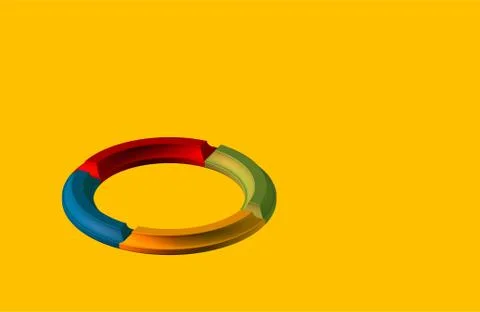 Three dimensional solid ring Stock Illustration