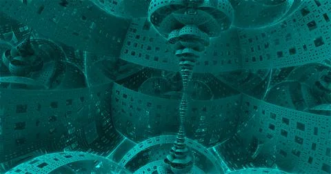 Three-dimensional spaceship Stock Illustration