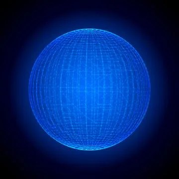 Three dimensional  sphere Stock Illustration