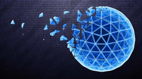 Three-dimensional sphere isolated on on binary background. Video stock 231097328