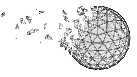 Three-dimensional sphere isolated on white background. Stock Footage 232096706