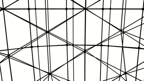 Three-dimensional spheres move one inside the other. 3D rendering Stock Footage 95130982