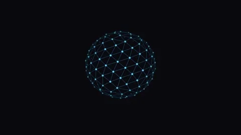 Three dimensional spherical artificial intelligence neural network core wit.. 스톡 동영상 346187981