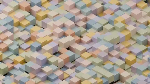 A three-dimensional square array in soft Morandi colors 스톡 일러스트