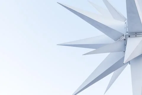 Three dimensional star over blue sky Stock Photos