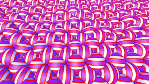 Three-dimensional striped spheres rotate. abstract animated loop background. 3d  Stock Footage 141230468