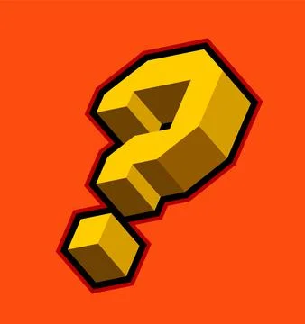 Three-dimensional style question mark Stock Illustration