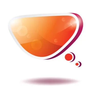 Three dimensional thought bubble Stock Illustration