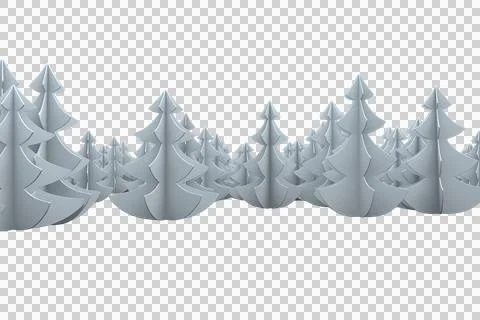 Three dimensional of trees at forest during winter イラスト素材