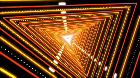 Three-dimensional tunnel with colored lines Stock Footage 66724865