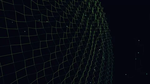 Three Dimensional Wire Grid Electronic Blueprint Graphic Stock Footage 340309408