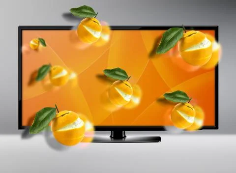 Three dimentional tv Stock Illustration