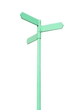 Three-directional signpost Stock Photos