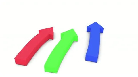 Three diverging arrows Stock Footage 10806291