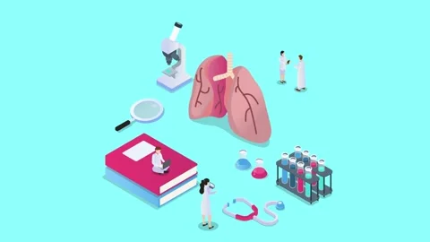 Three doctors doing research lungs disease Video stock 169981340