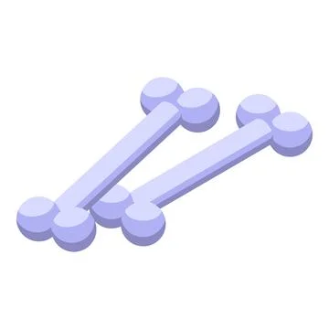 Three dog bones lying on top of each other Stock Illustration