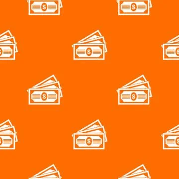 Three dollar bills pattern seamless Stock Illustration