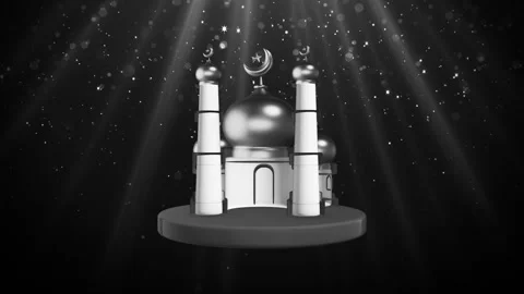 Three domed structure with green base and white walls Loop Stock Footage 308228421