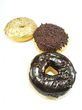 Three donuts Stock Photos