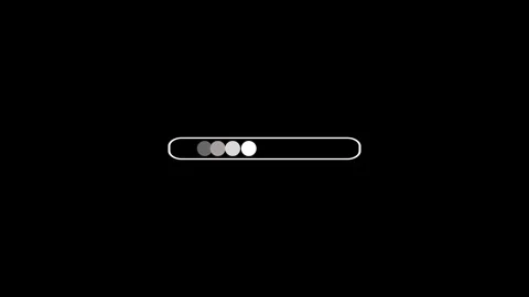 Three Dot Loading Animation | Minimal Progress Indicator on Black Background Stock Footage 309471936