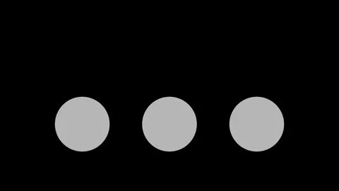 Three dots blinking very fast on black background Stock Footage 338314683