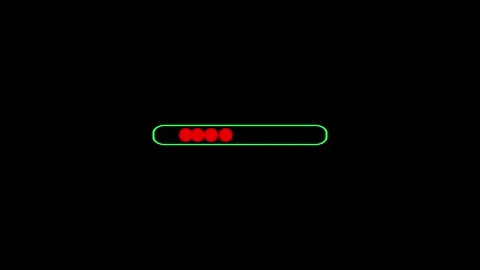 Three Dots Loading Animation | Simple Looping Indicator on Black Background Stock Footage 309471950