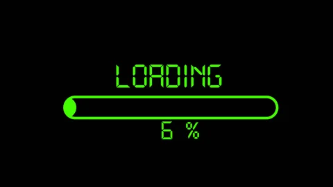 Three downloading/uploading progress bars. Fast, medium, and slow. With luma Video stock 95445344