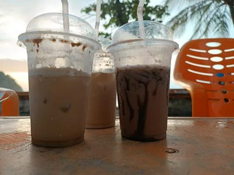 Three drinks on the table Stock Photos