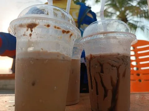Three drinks on the table Stock Photos