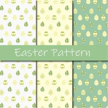 Three easter egg pattern Stockillustratie