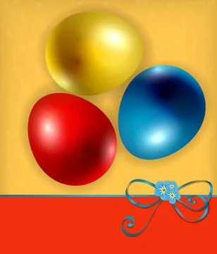 Three easter eggs Stock Illustration