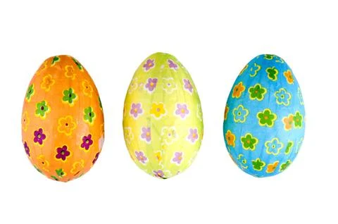 Three Easter eggs Stock Photos