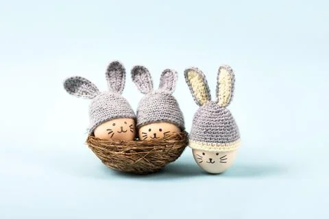 Three Easter eggs Stock Photos