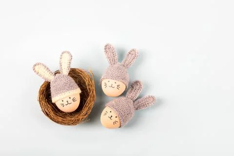 Three Easter eggs Stock Photos