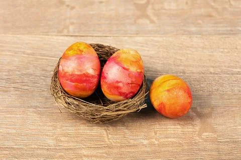 Three Easter eggs Stock Photos