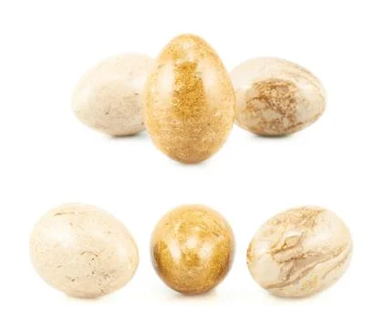 Three egg shaped stones Stock Photos